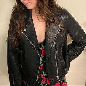 Topshop Black Leather Jacket